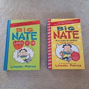 Set Of 2 Big Nate Hardcover Books Lives It Up And In A Class By Himself
